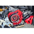 CNC Racing Clear Wet Clutch Cover for the Ducati 890 V2 Engine (2025+) CNC Racing Clear Wet Clutch Cover for the Ducati 890 V2 Engine (2025+)
